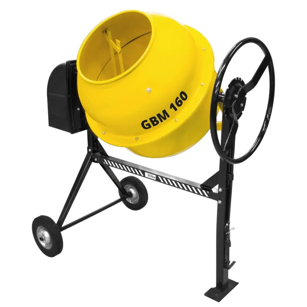 Güde GBM 160 Betonmischer mit gelber 160-Liter-Mischtrommel und 230-V-Elektromotor